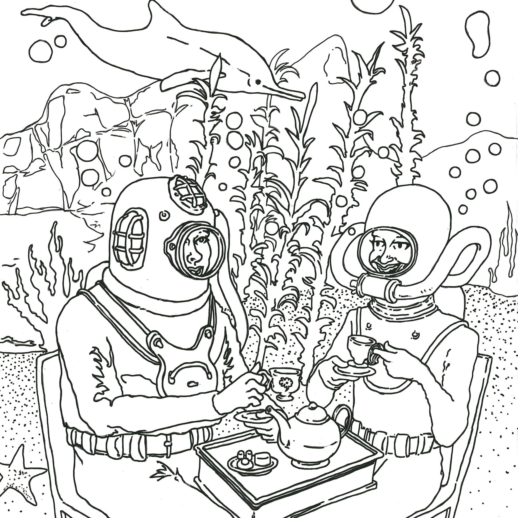 Commissioned Illustration for Children's Coloring Book