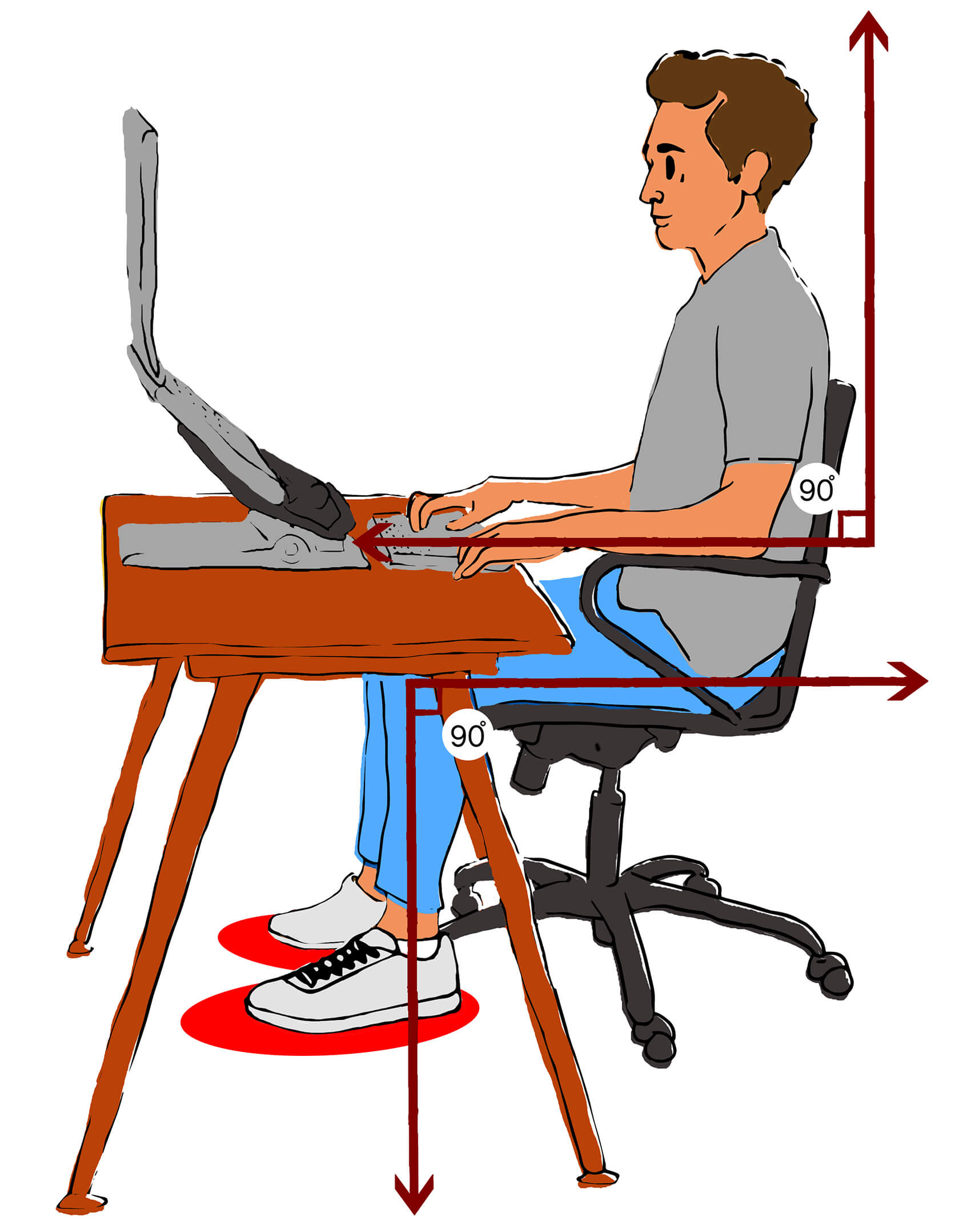 Posture Diagram for MedlinePlus - Seated